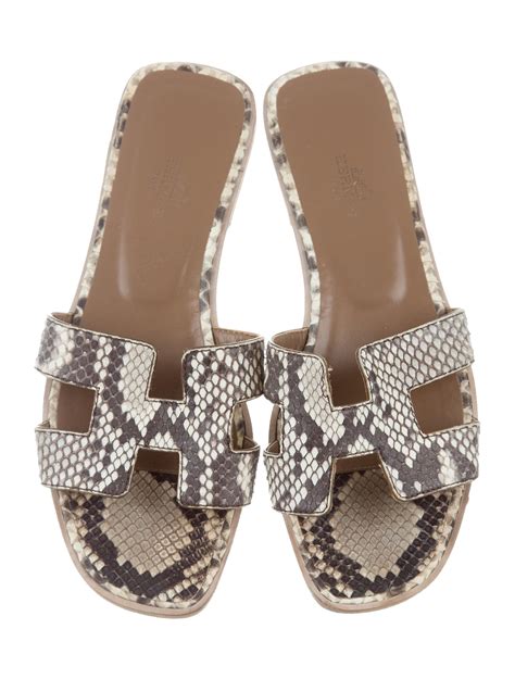 hermes sandals mytheresa|Hermes snakeskin sandals.